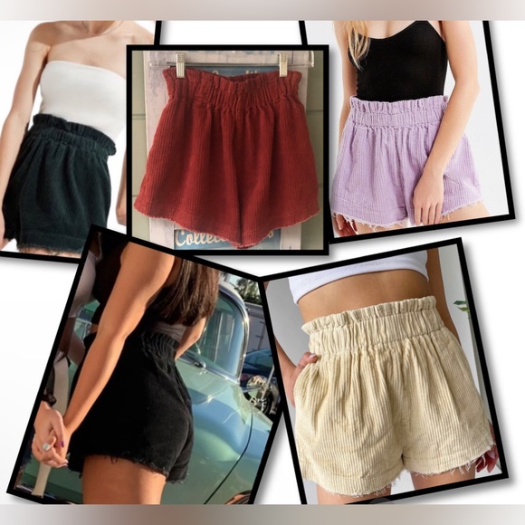 VICI Etophe studio paper bag, high waisted corduroy shorts w/pockets small. - Picture 13 of 15